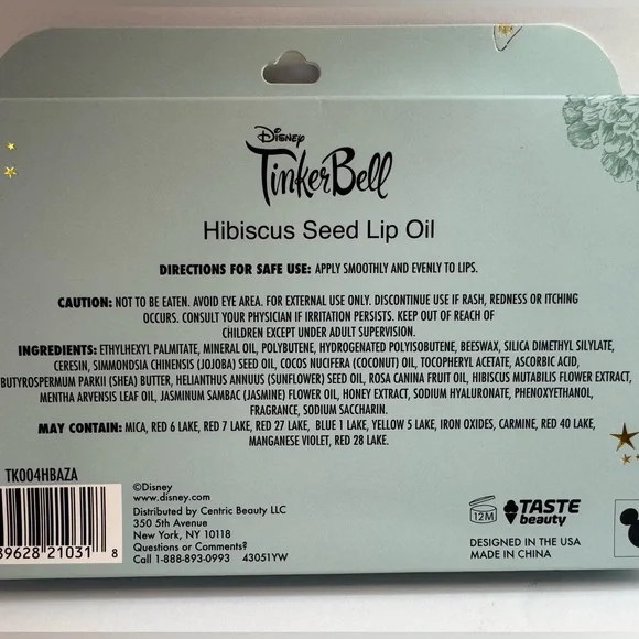 Disney Tinker Bell Hibiscus Seed Lip Oil Collection - Picture 3 of 4